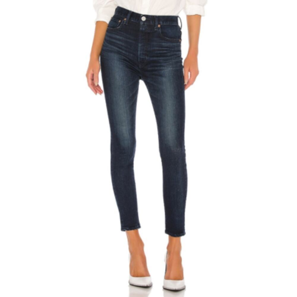 Moussy Vintage Crawford Rebirth Skinny Jeans Dark Blue Size 31 / 12